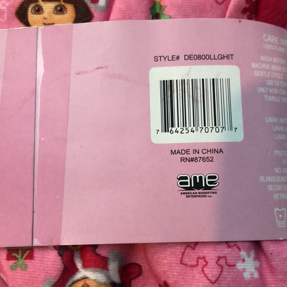 Dora The Explorer 2 Piece Flannel Pajama Set Girls 24 Months New With Defects - Picture 9 of 14